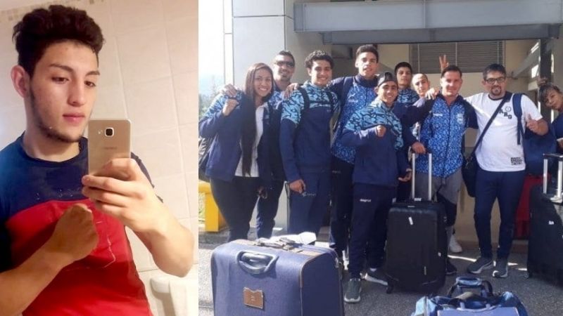 El catamarqueño Pablo Corzo con la Selección Olímpica de boxeo
