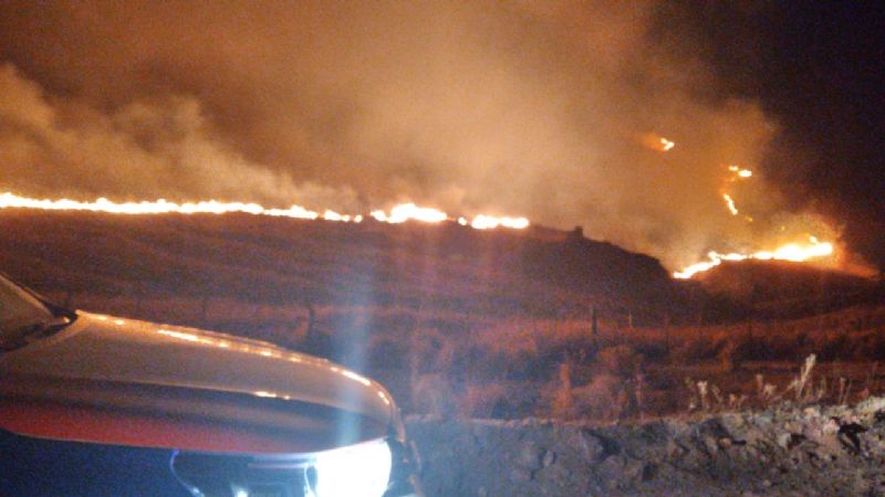 Se desató un incendio en la cumbre del cerro Ancasti