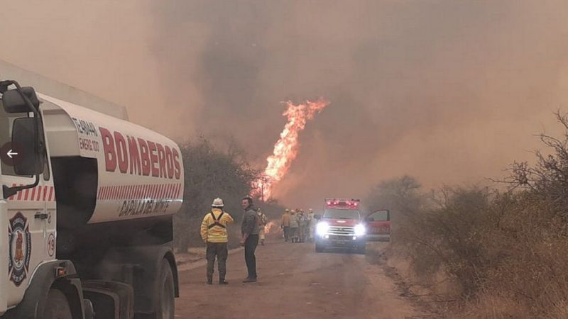 Impactantes incendios en Córdoba: "El fuego está descontrolado"