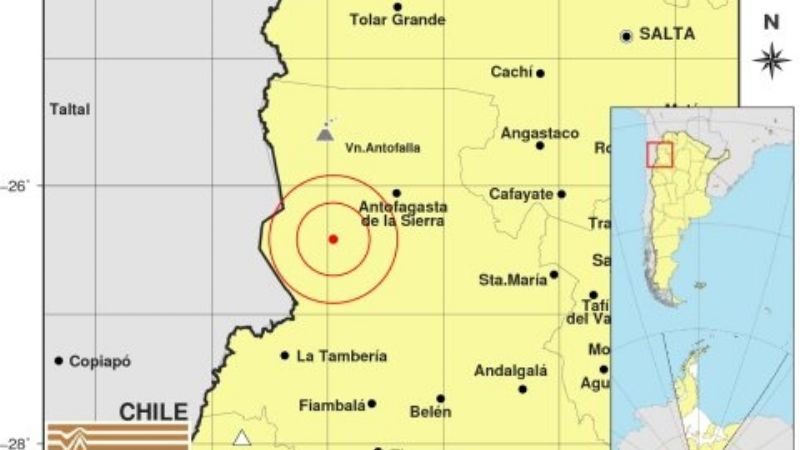 Temblor cerca de Antofagasta de la Sierra