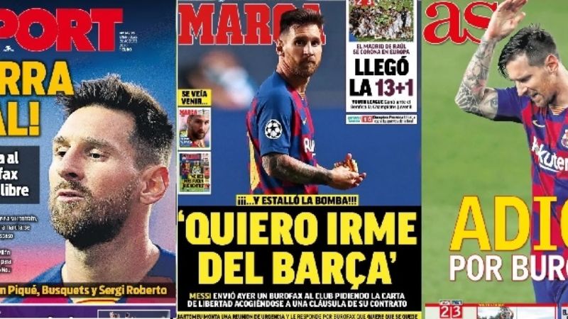 Messi en las tapas de todos los diarios del mundo