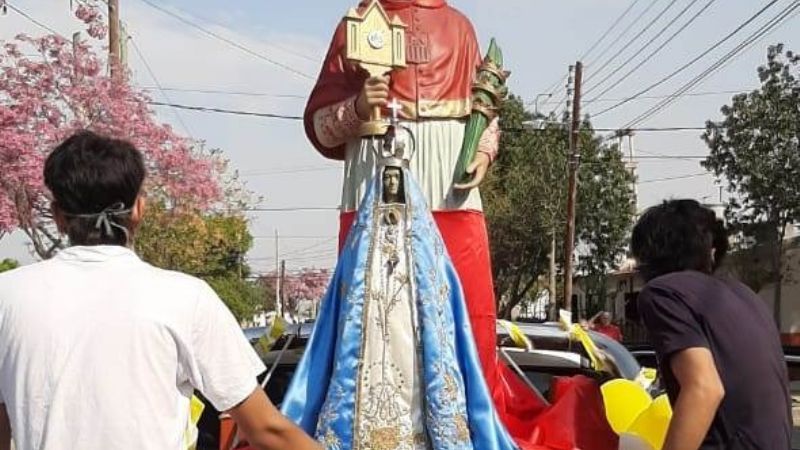 San Ramón Nonato visitó el barrio Policial