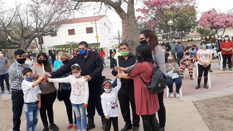 San Ramón Nonato visitó el barrio Policial