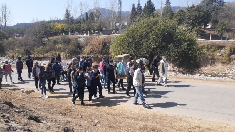 Peregrinación mariana en Paclín