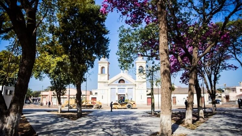 Recorrieron la obra de remodelación de la Plaza de San Isidro
