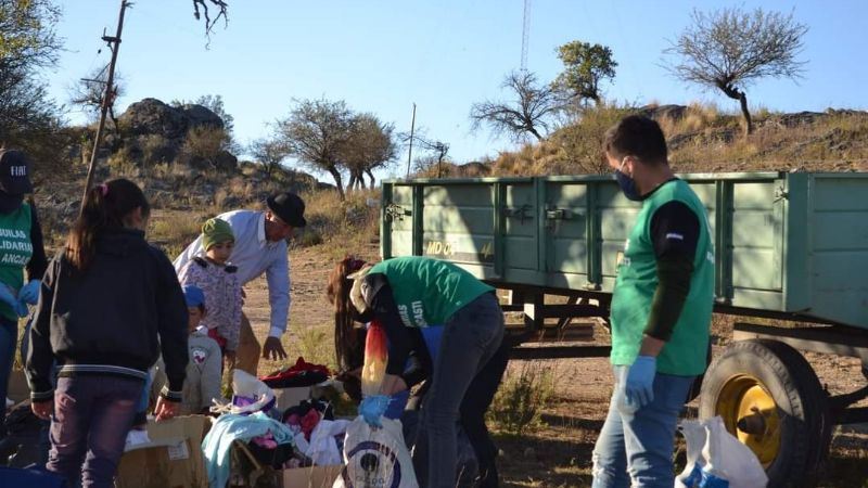 Águilas Solidarias visitaron La Majada y Cañada Larga