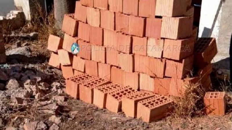 Recuperan 60 ladrillos robados de una obra en construcción