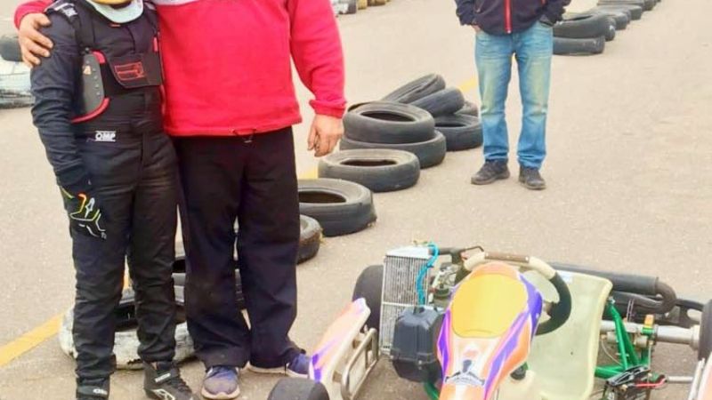 Lisandro Moreyra volvió a rodar con el karting