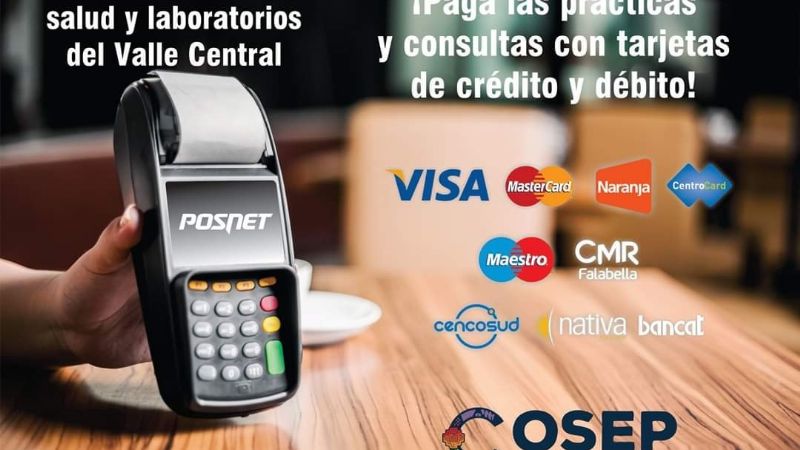 Pago con tarjetas para coseguros en prestadores de OSEP