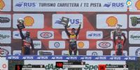 EL ARRECIFEÑO TROSSET en su primer festejo en el TC argentino.