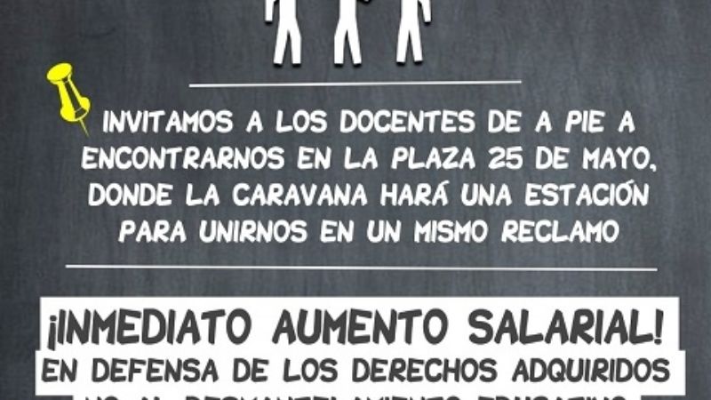 Docentes sin gremio llaman a un bocinazo por un aumento salarial