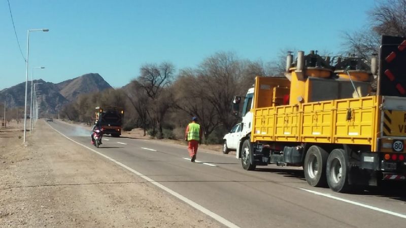 Ruta 60: Advierten por tareas de demarcación de calzada