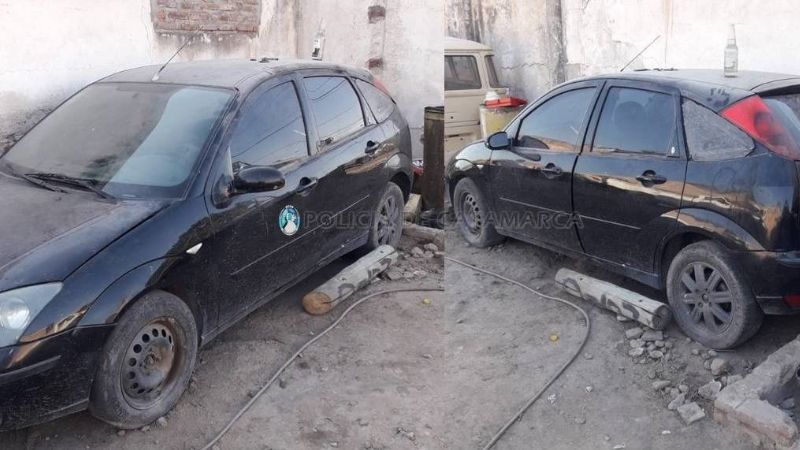 En un taller de Valle Viejo secuestran un auto robado en Buenos Aires
