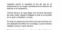 EL COMUNICADO de Ángel Romero, con las disculpas a Herrera.