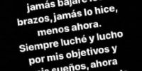 Mensaje para la Selección Argentina: 'Jamás bajaré los brazos'.