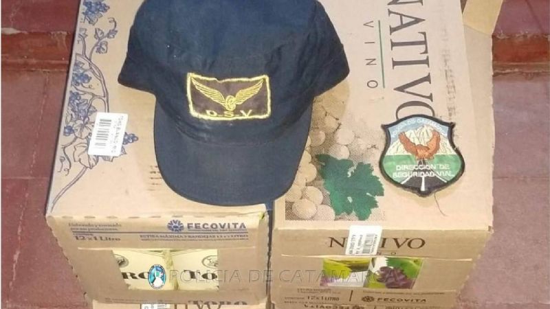 Secuestran 48 cajas de vino en el puesto caminero de La Puerta