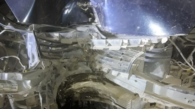 Perdió el control del auto y chocó contra un árbol