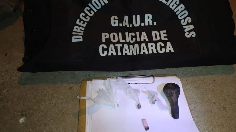 Ingresaron en forma ilegal a Santa María y los detienen con marihuana