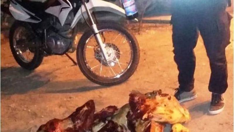 Decomisan carne vacuna en un puesto caminero de Valle Viejo