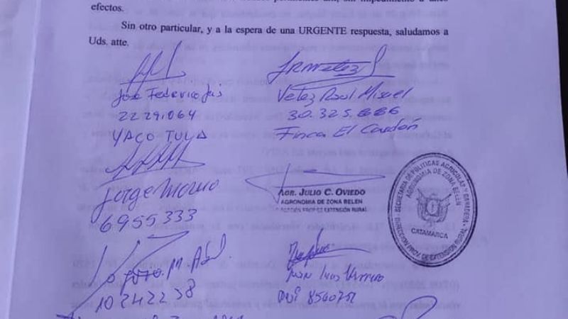 Productores de Belén preocupados por las pérdidas