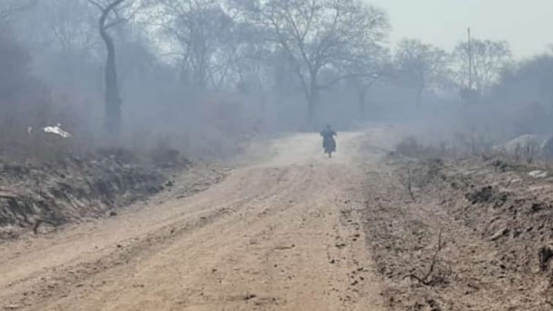 Se queman los campos entre El Corralito y Anjuli