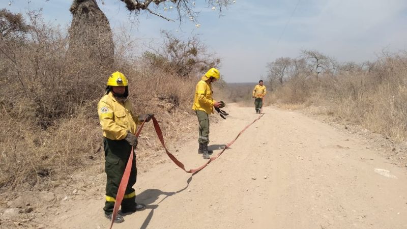 Se queman los campos entre El Corralito y Anjuli