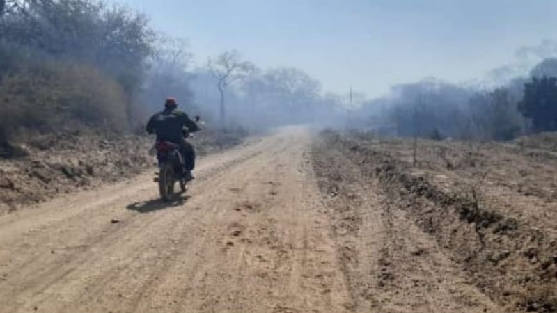 Se queman los campos entre El Corralito y Anjuli