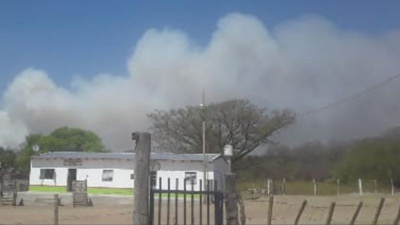 Se queman los campos entre El Corralito y Anjuli