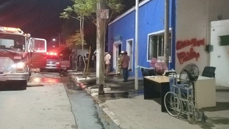Incendio en el edificio de la Municipalidad de Recreo