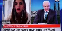 LA CATAMARQUEÑA YANINA MARTÍNEZ, durante la entrevista de este jueves con Mauro Viale, por América 24.