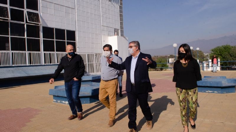 Jalil recorrió el Poli y Predio Ferial por obras de renovación