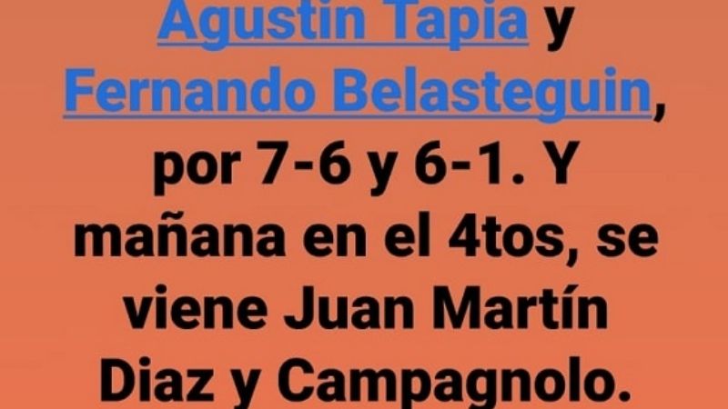 Tapia avanzó a los 4tos. de final del Menorca Open 2020