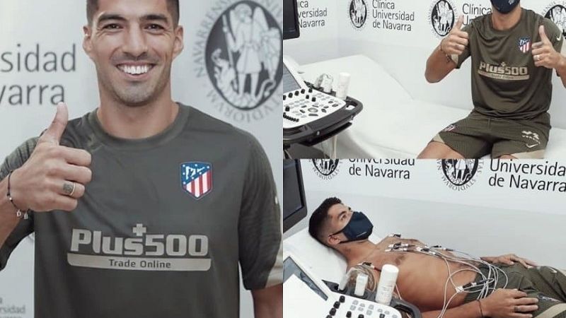 Atlético Madrid ya mostró a Suarez con su camiseta
