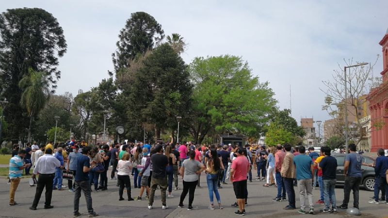 Protesta de gastronómicos golpeados por la pandemia