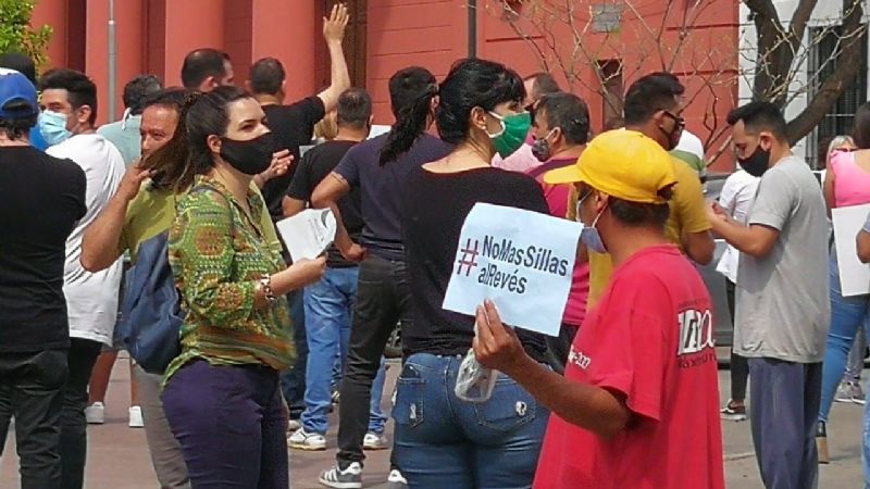 Protesta de gastronómicos golpeados por la pandemia