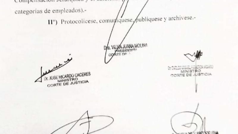 Empleados judiciales también tendrán un 21% de aumento