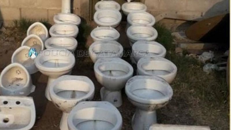 Recuperan gran cantidad de sanitarios