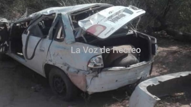 Ruta 7: auto volcó y dos ocupantes fueron derivados
