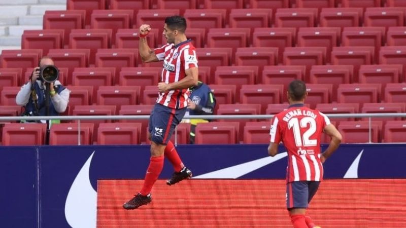 Atlético Madrid goleó con dos de Luis Suárez, en su debut