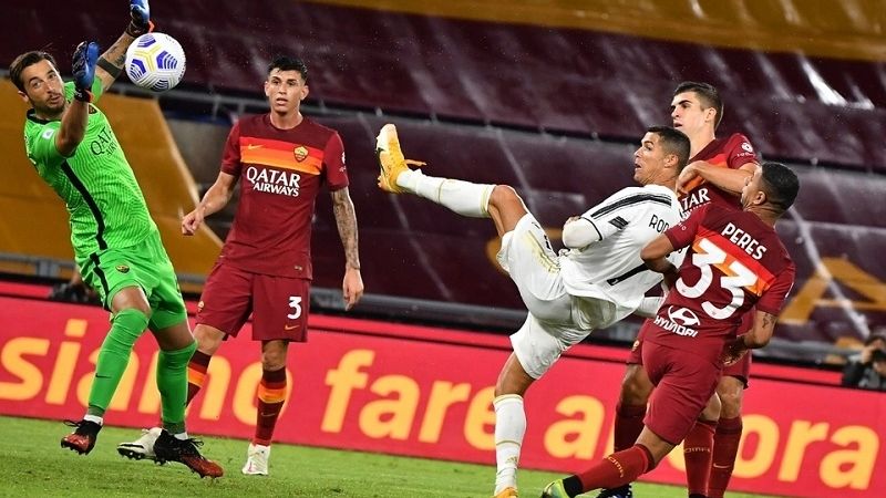 Juventus le empató a Roma, con dos de Ronaldo