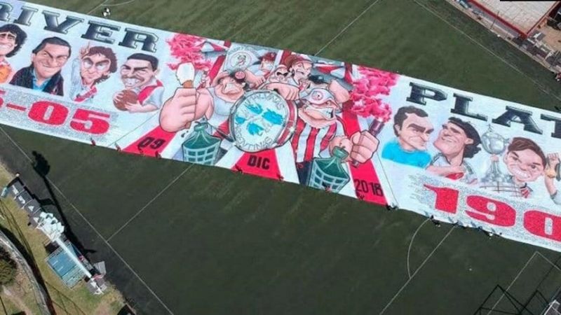 “Banderón” para celebrar el Día del Hincha de River