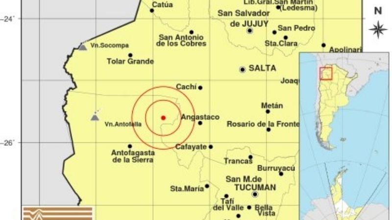 Temblor en la Puna catamarqueña