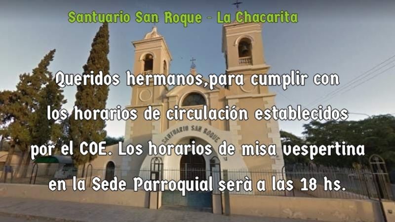 Misas en parroquia de San Roque