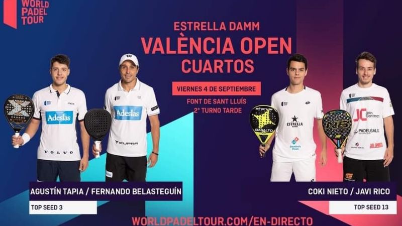 Tapia en los 4tos. del Estrella Damm Valencia Open 2020