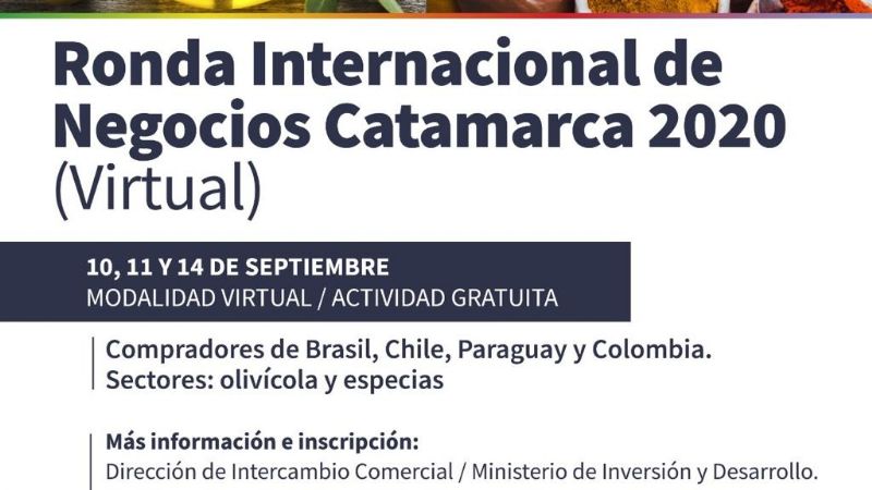 Primera ronda virtual internacional de negocios de Catamarca