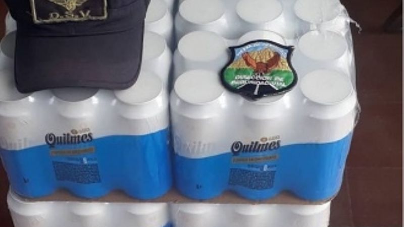Le secuestraron 120 latas de cerveza