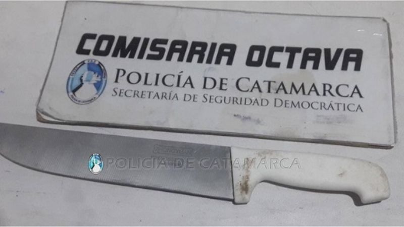 Detenido con un cuchillo
