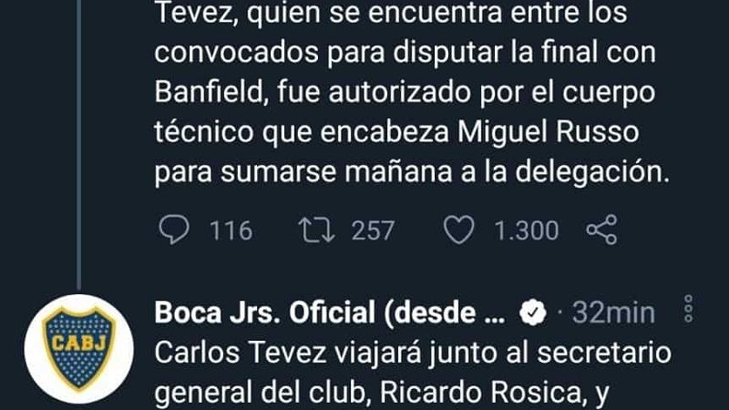 Sin Tevez (va mañana), Boca ya está en San Juan