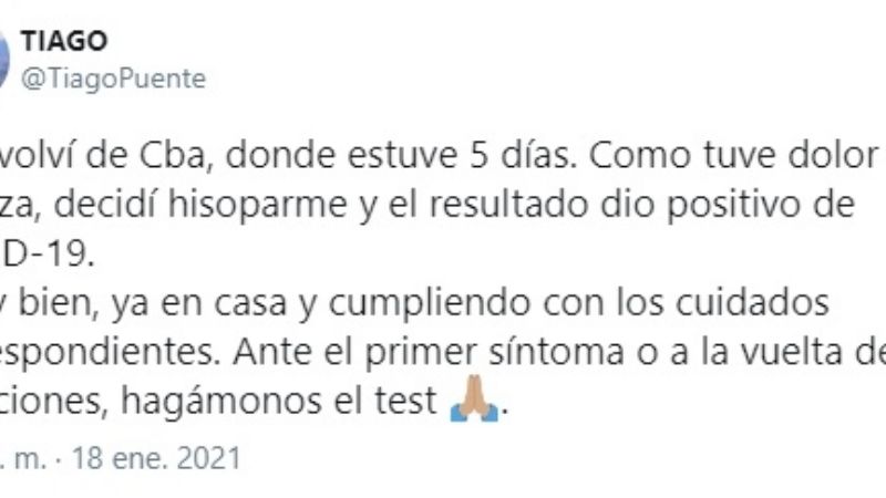 Diputados provinciales con coronavirus