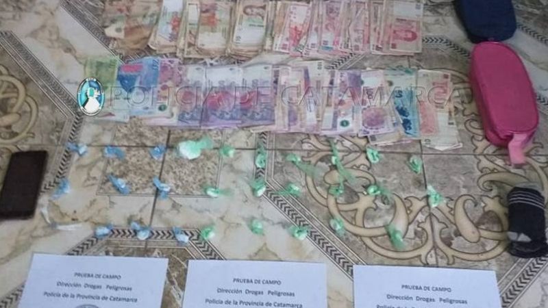 Incautan casi un kilo de marihuana y 750 gramos de cocaína